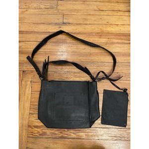 Allsaints leather crossbody bag with braided handle